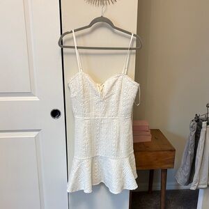 Showpo White Lace Mini Dress